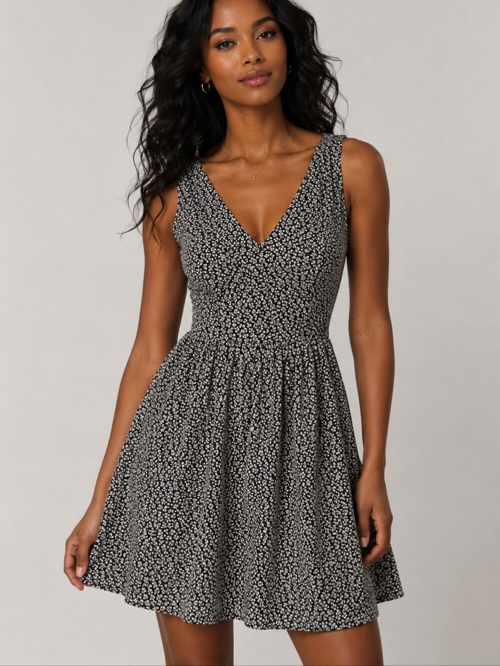 Black and Cream Preppy Dress